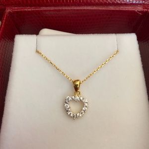 NWT sterling silver heart necklace